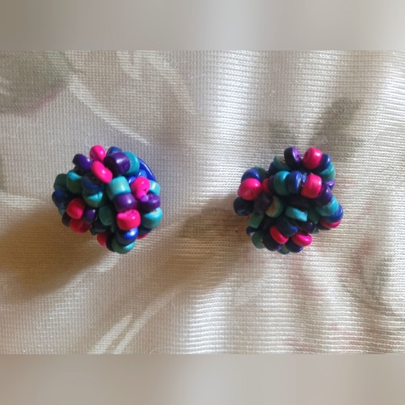 Women's Beaded Cluster Earrings - Picture 1 of 3